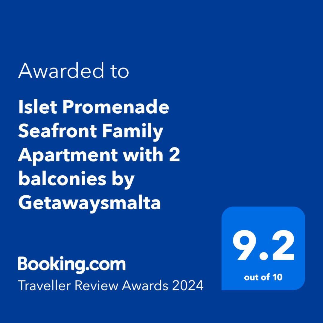 Islet Promenade Seafront Family Apartment With 2 Balconies By Getawaysmalta St. Paul's Bay Exteriér fotografie